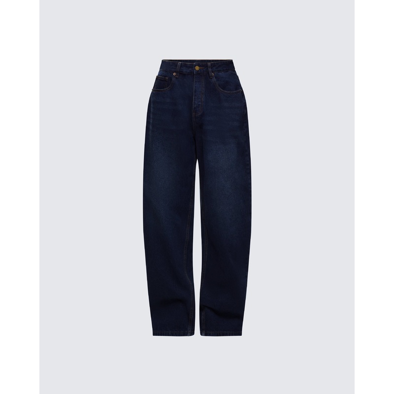 Haylie Blue Denim Baggy Pant