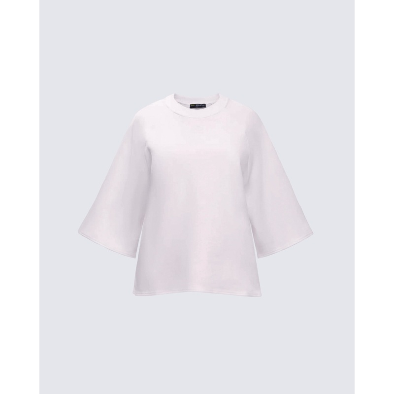 Mabelle Ivory Oversized Raglan Top