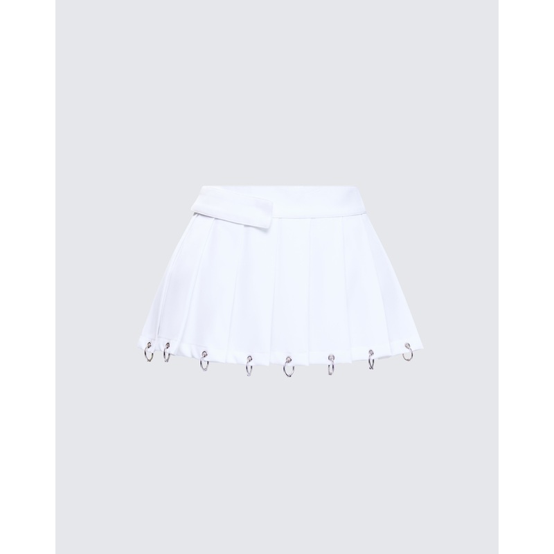 Petra White Micro Mini Skirt