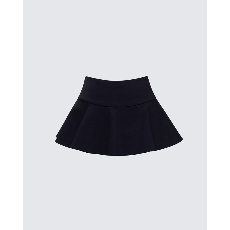 Pippa Black Ruffle Tiered Skort