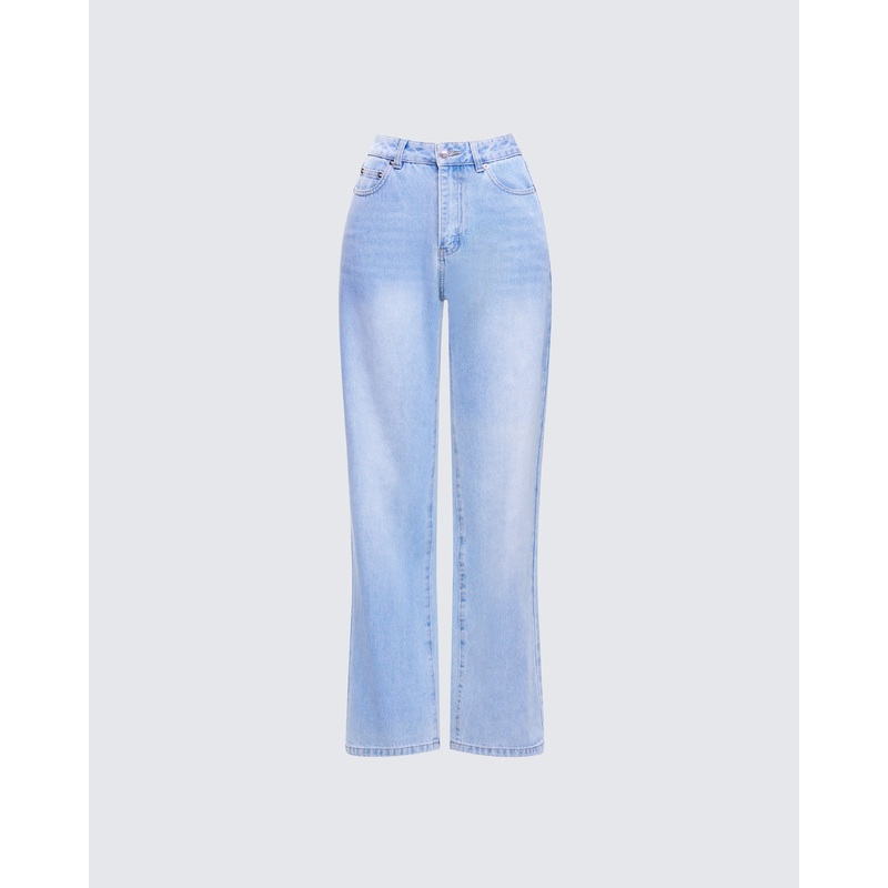 Zo Blue Denim Straight Leg Jean
