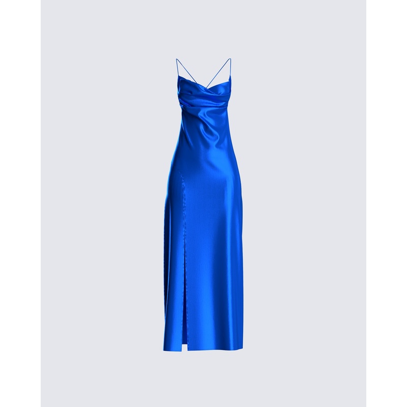 Celeste Satin Midi Dress