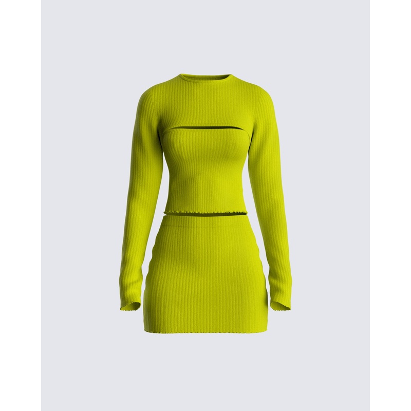 Janelle Green Knit Set