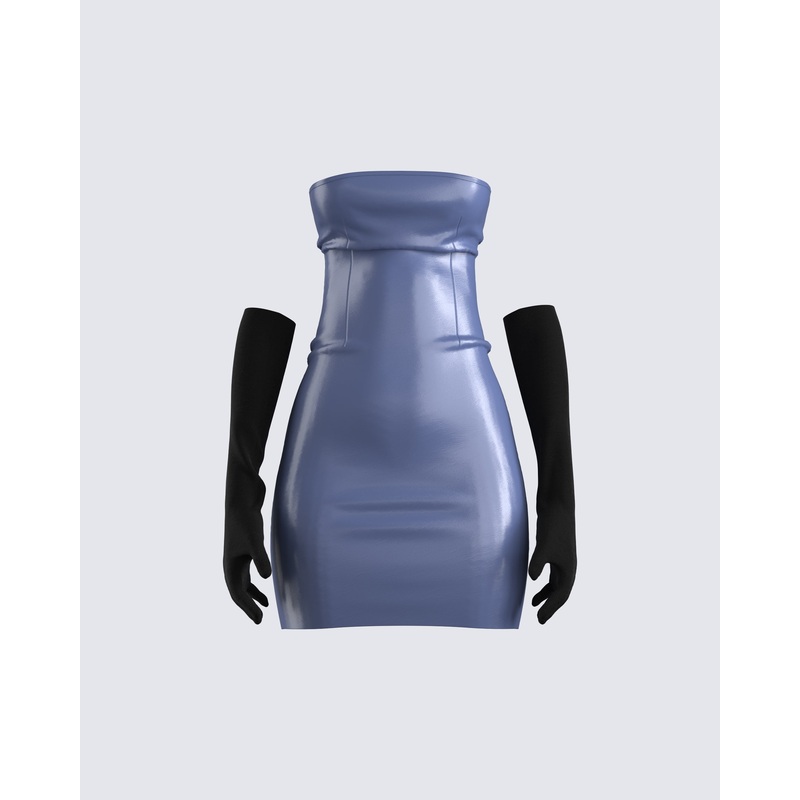 Valerie Leather Mini Dress & Gloves