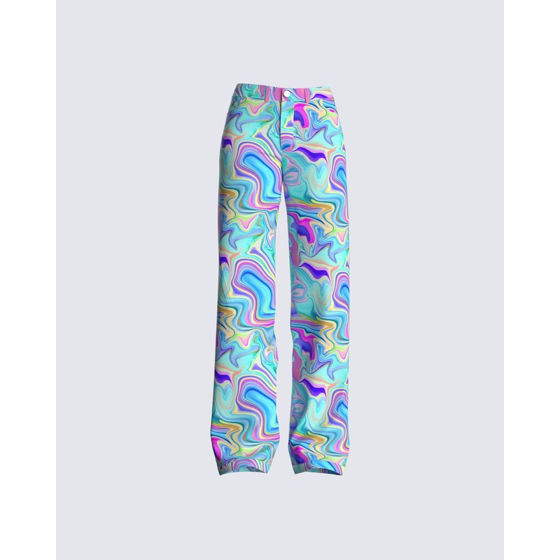 Zenya Swirl Print Pant