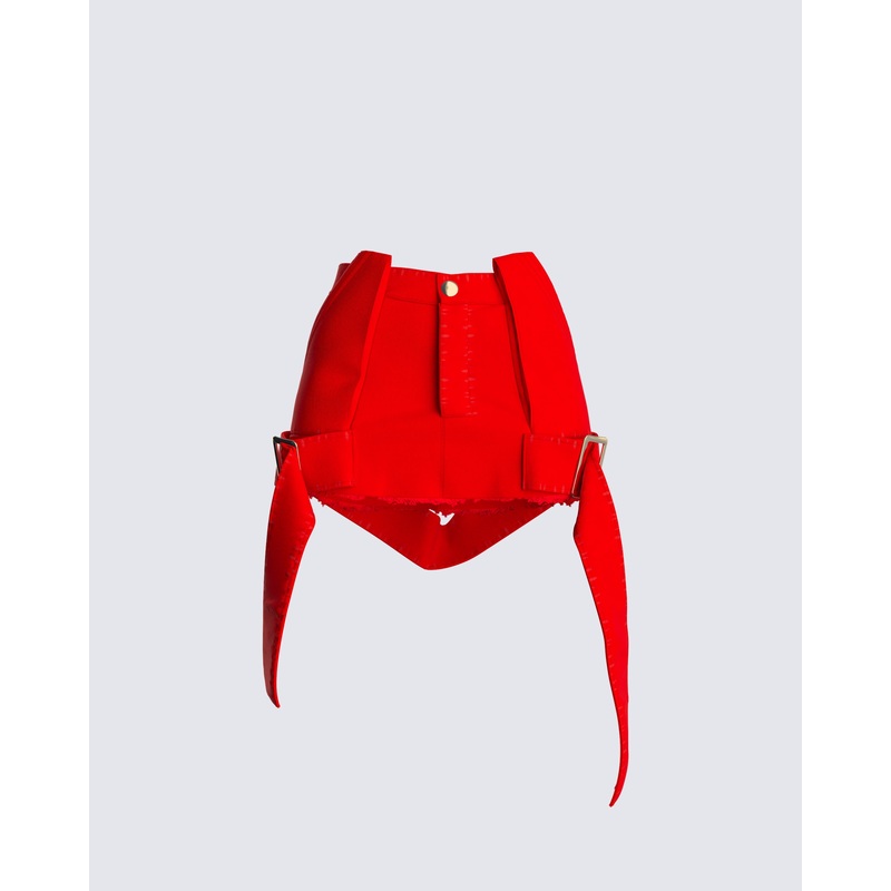 Brielle Red Mini Skirt
