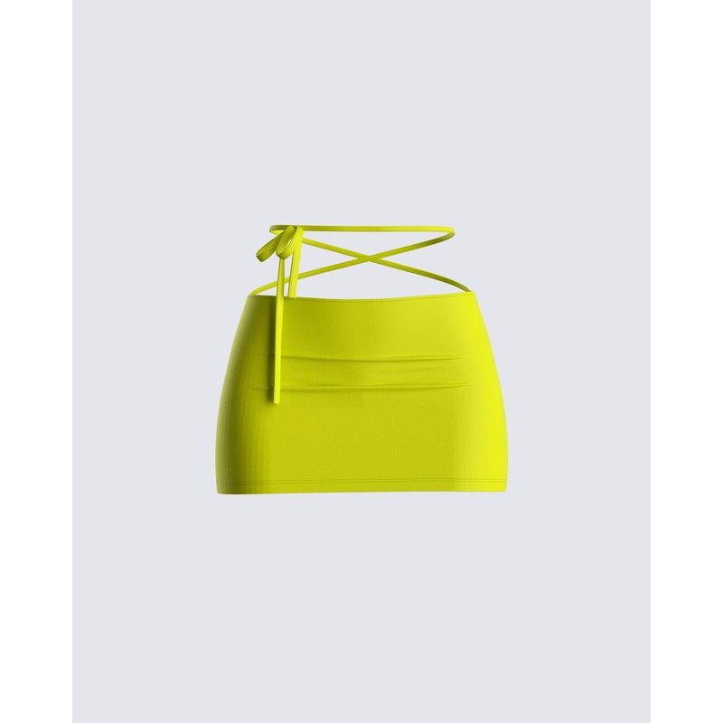 Cameron Yellow Mini Skirt