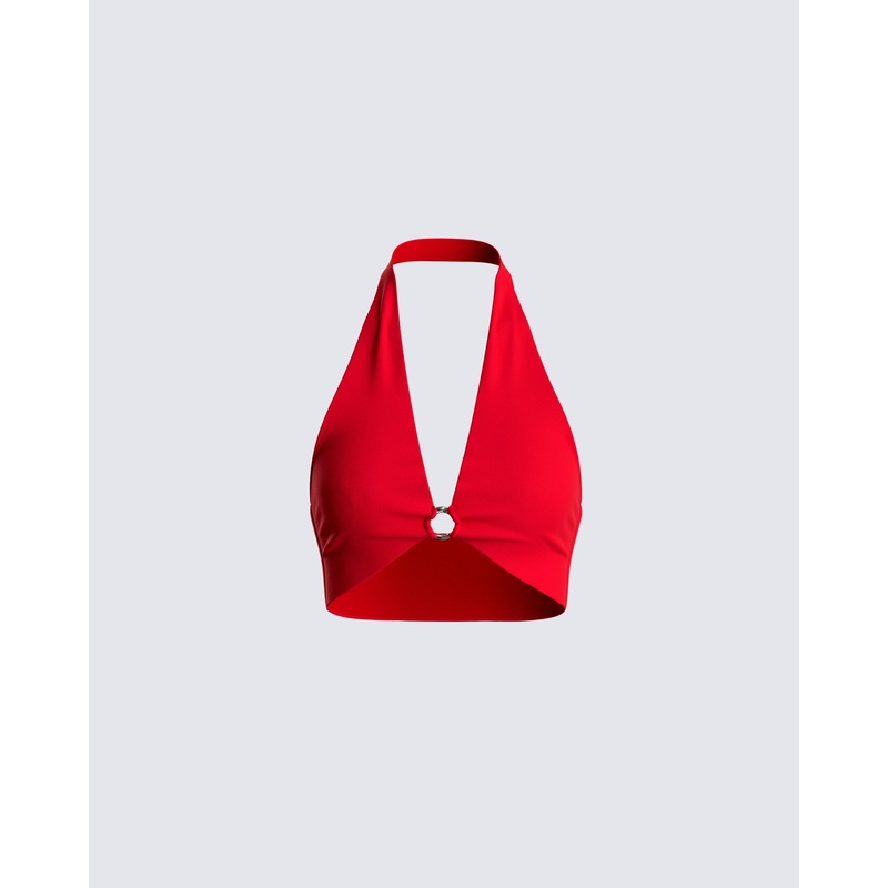 Carolina Red Halter Top