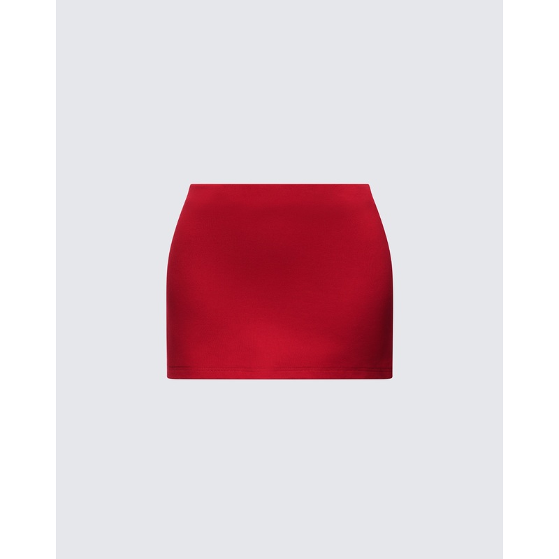 Carolina Red Mini Skirt
