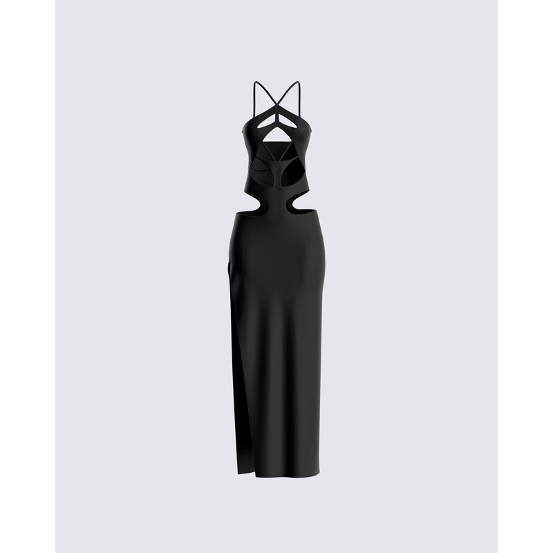 Carrie Black Cut Out Dress