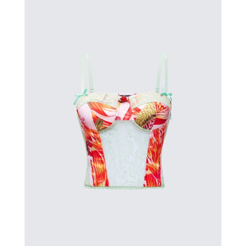 Devi Multi Print Corset Top