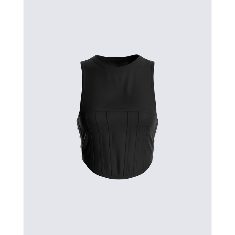Eli Black Corset Top