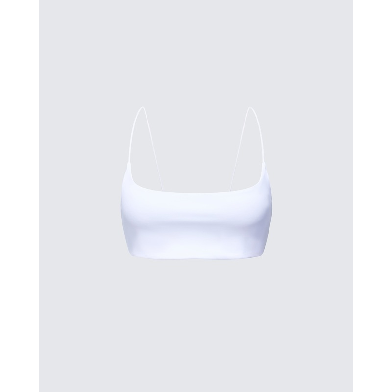 Elodie White Cropped Top