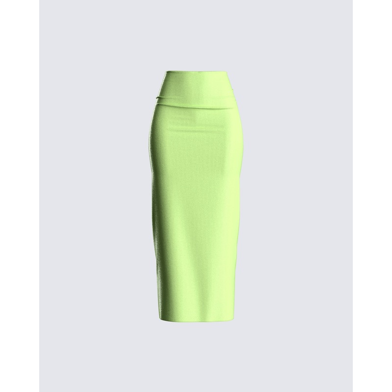 Fallon Light Green Maxi Skirt