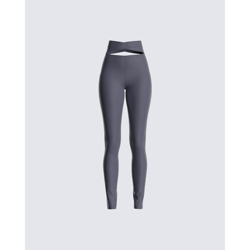 Jules Charcoal Criss Cross Legging