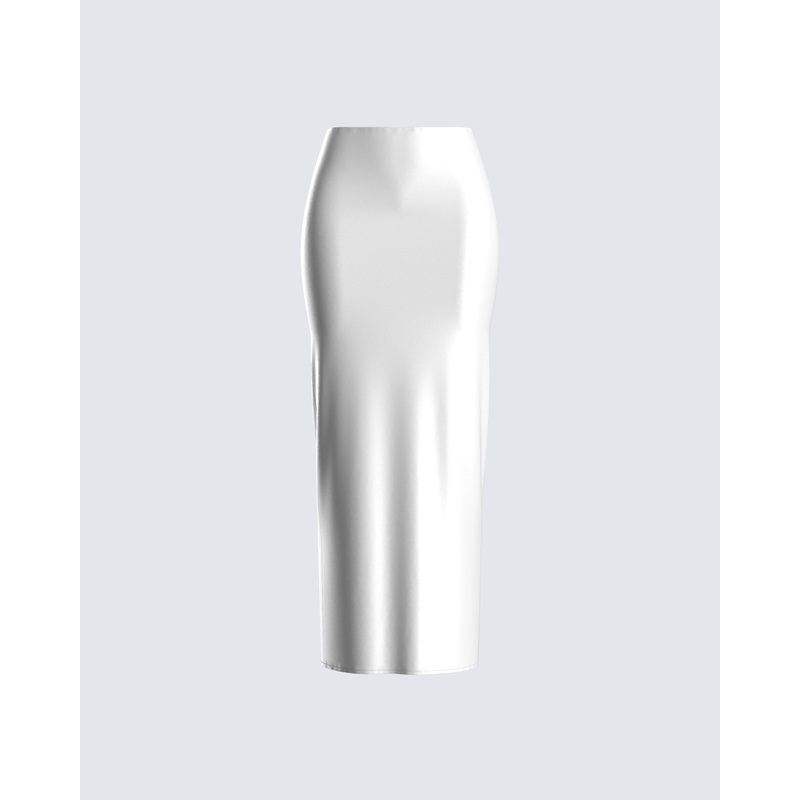 Kenny White Maxi Skirt