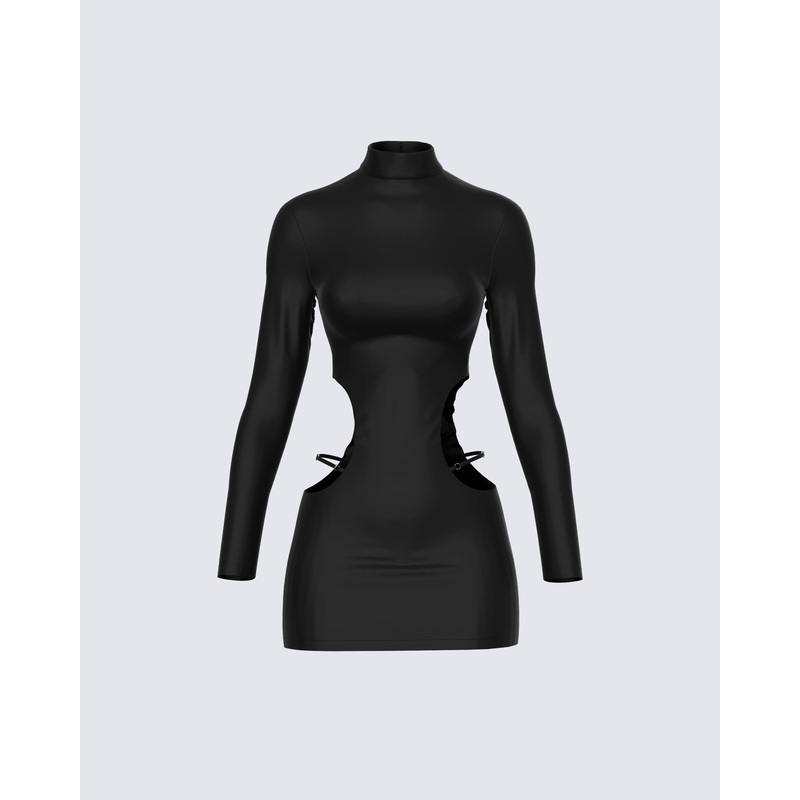 Mariah Black Mini Dress