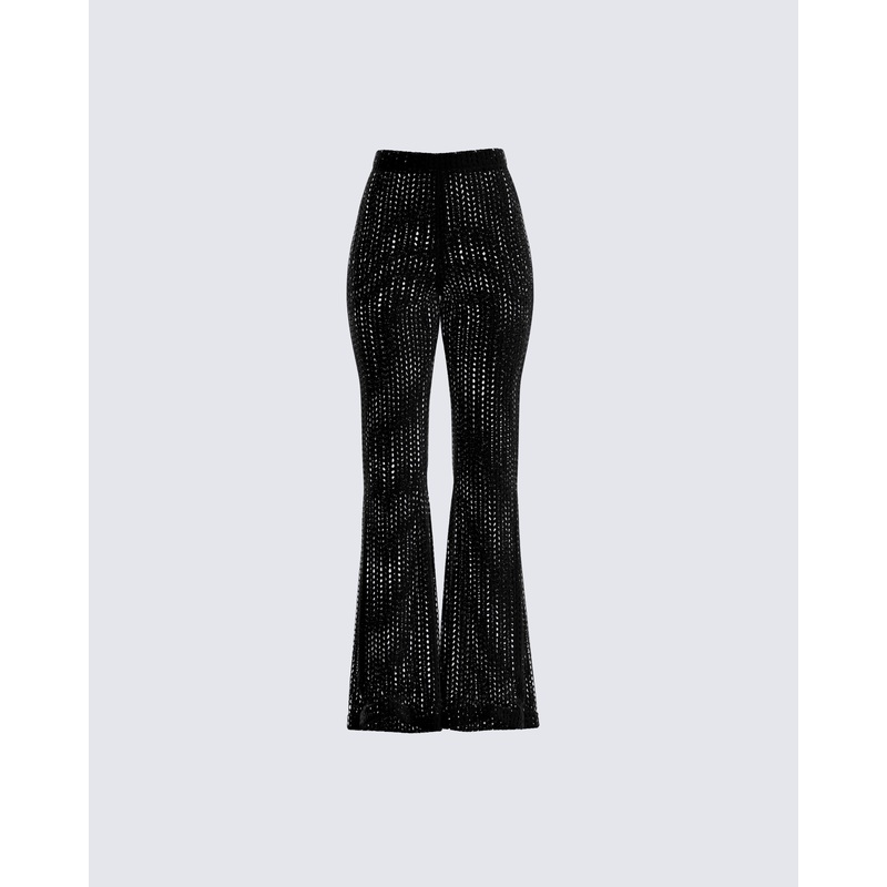 Melissa Black Crochet Pant