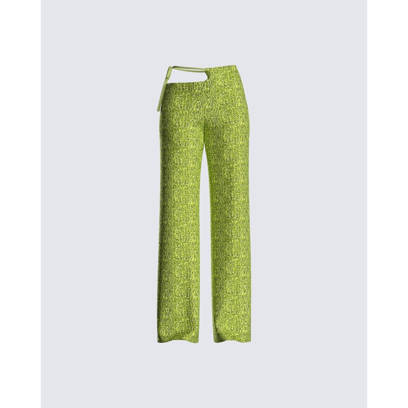 Mila Lime Sequin Pant