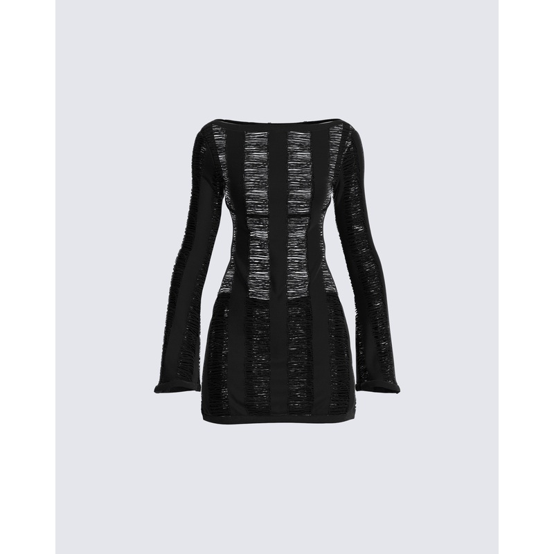Mindy Black Mini Dress