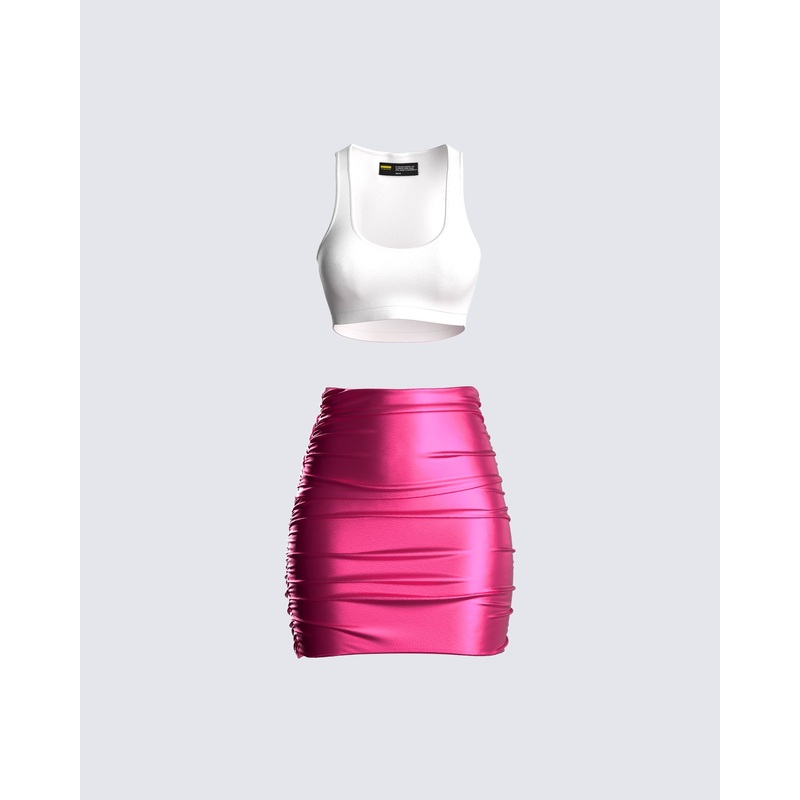 Naomi Pink Metallic Set