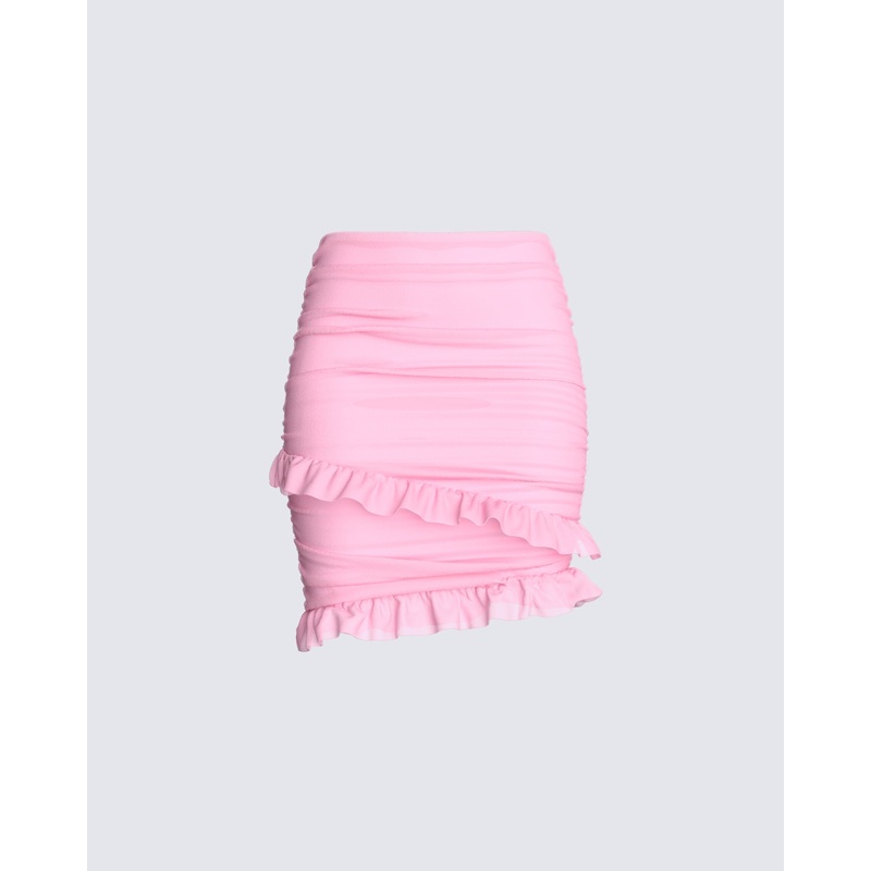 Peyton Pink Mini Skirt