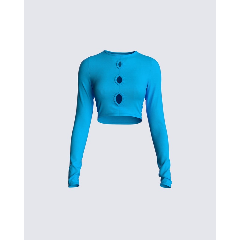 Selina Blue Cut Out Top