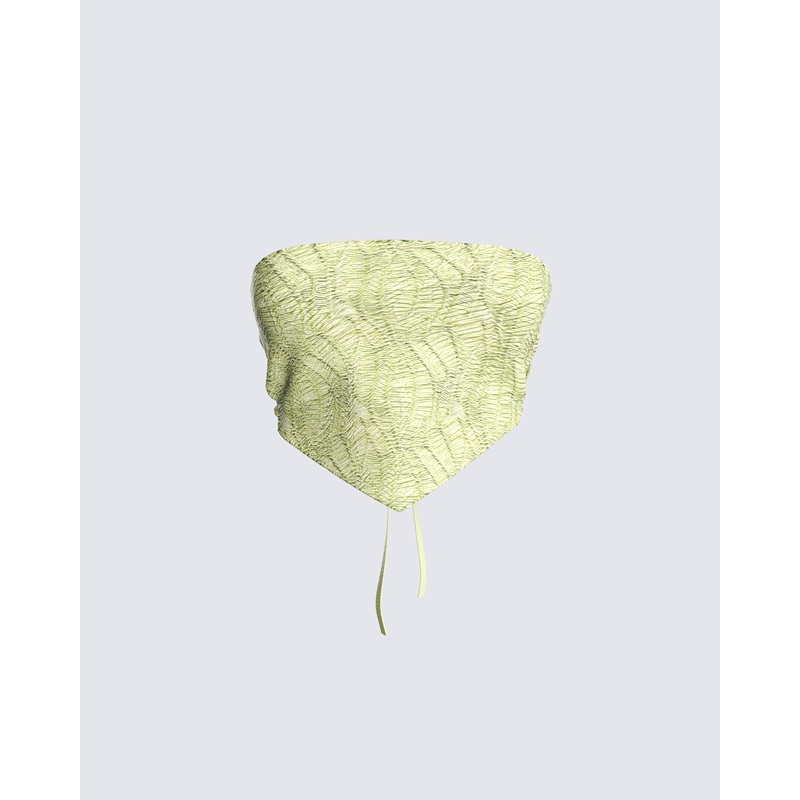 Skyler Green Strapless Top