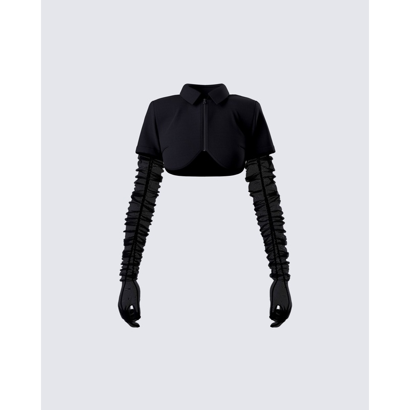 Sora Black Shirt & Gloves