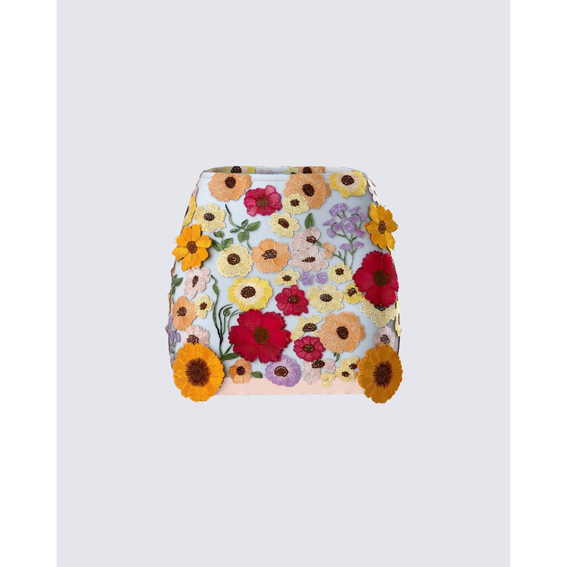 Addie Flower Mini Skirt