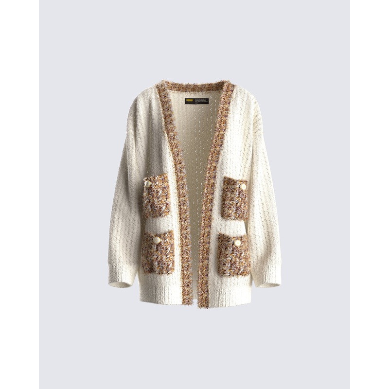 Alfie Beige Cardigan Top