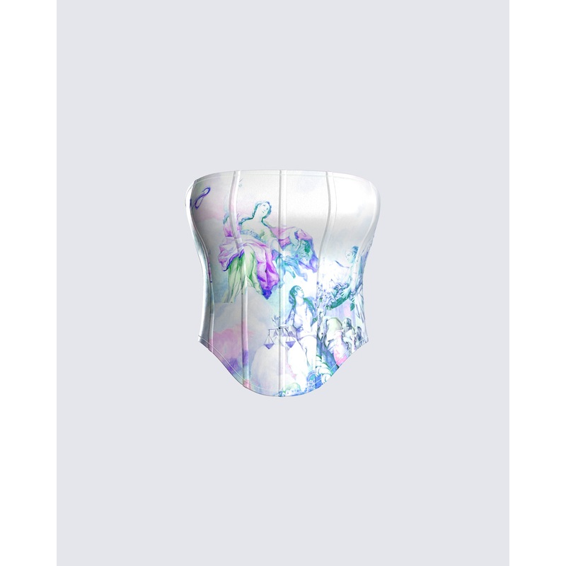 Annalise Blue Multi Corset