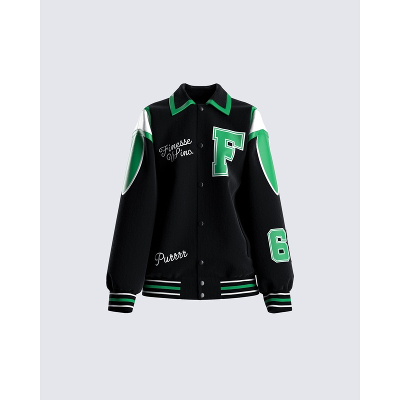 Bobby Black Varsity Jacket