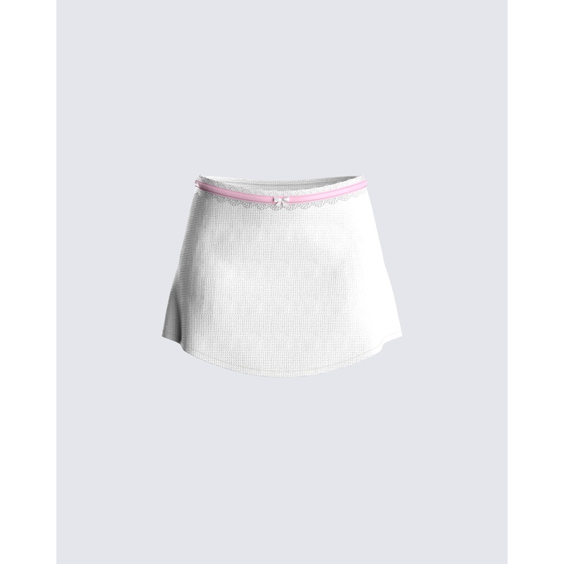 Cosette White Mini Skirt
