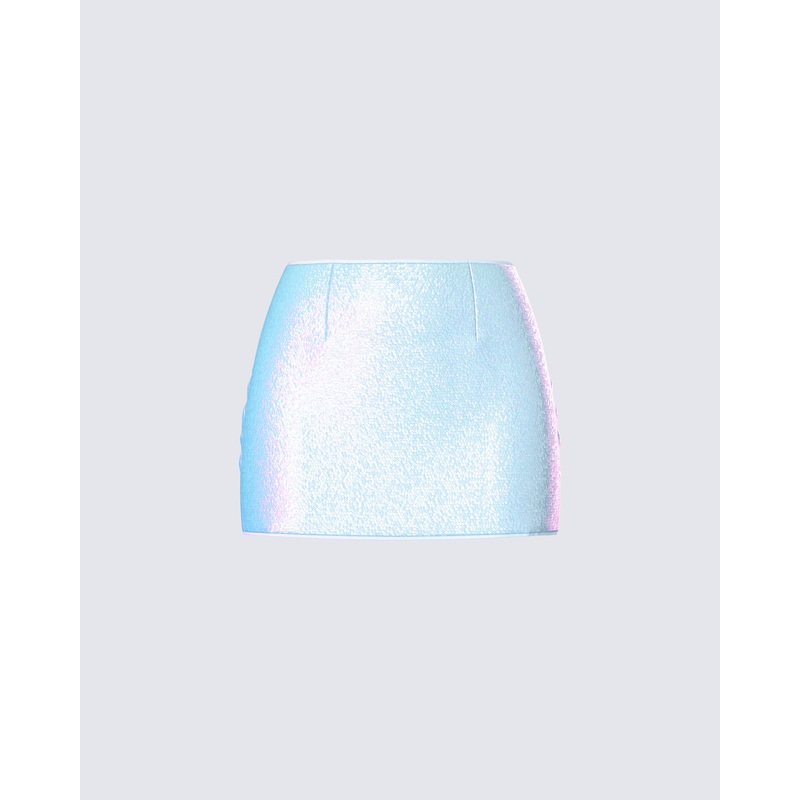 Courtney Blue Sequin Mini Skirt