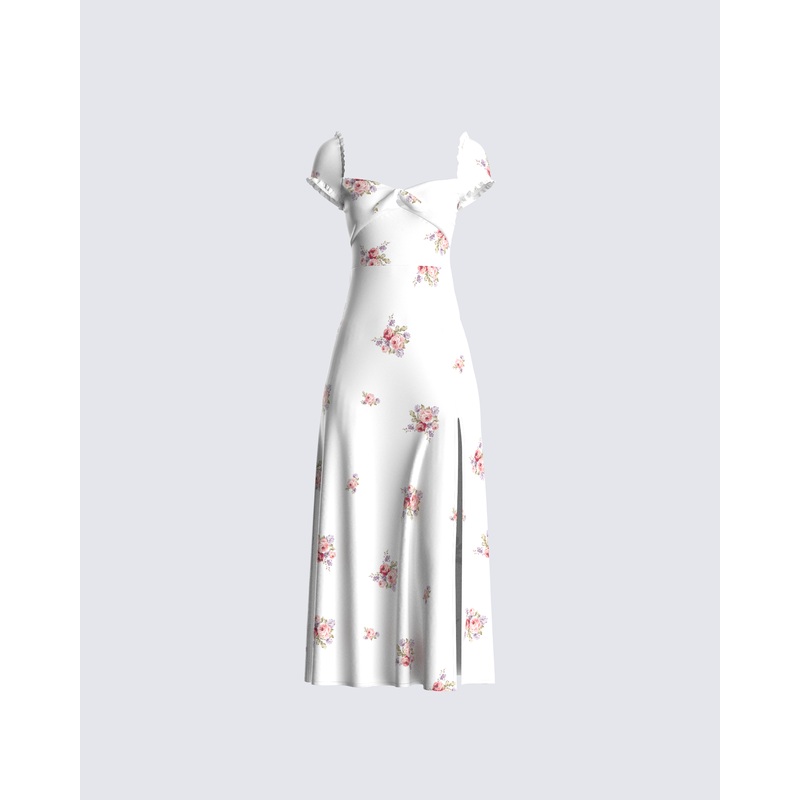 Crue Floral Print Midi Dress