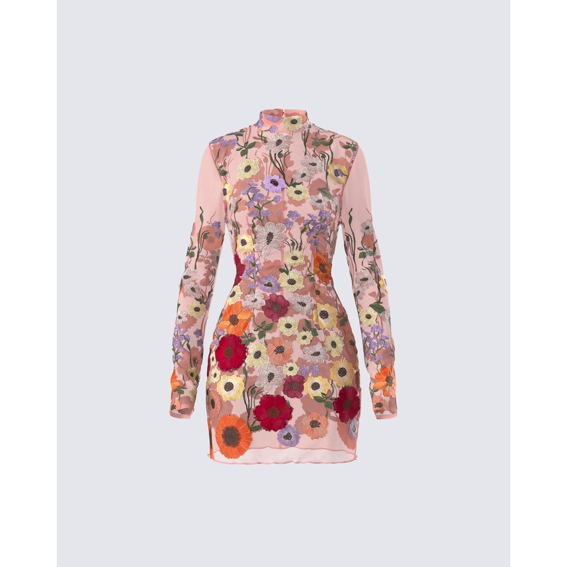Flora Flower Mini Dress