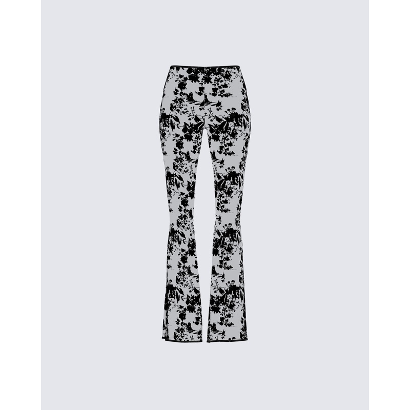 Jonas Black Sheer Flocked Pant