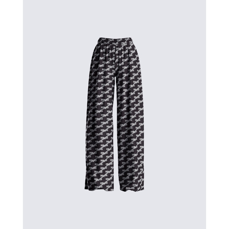 Joy Logo Print High Waist Pant
