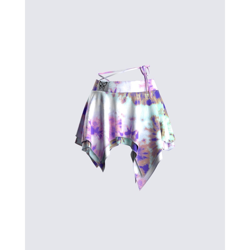 Kadence Tie Dye Print Skirt