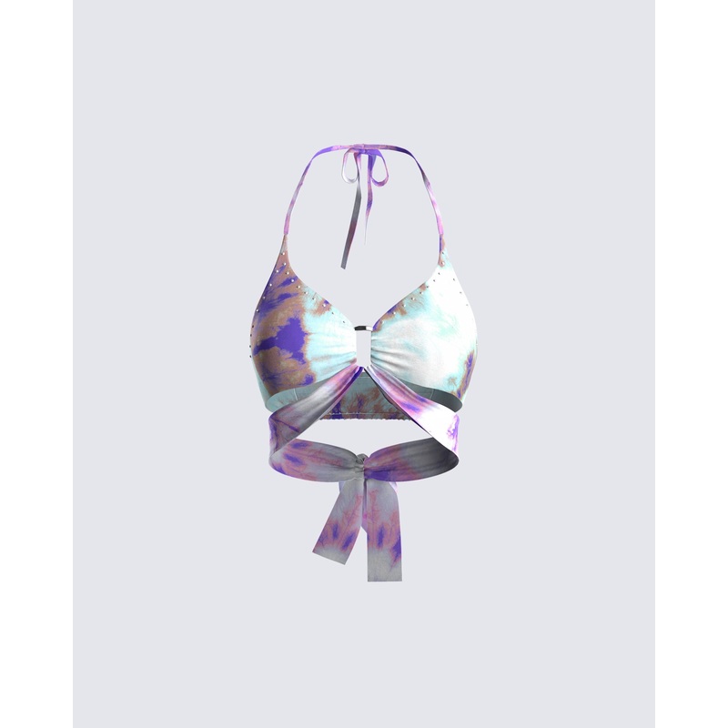 Kadence Tie Dye Print Top