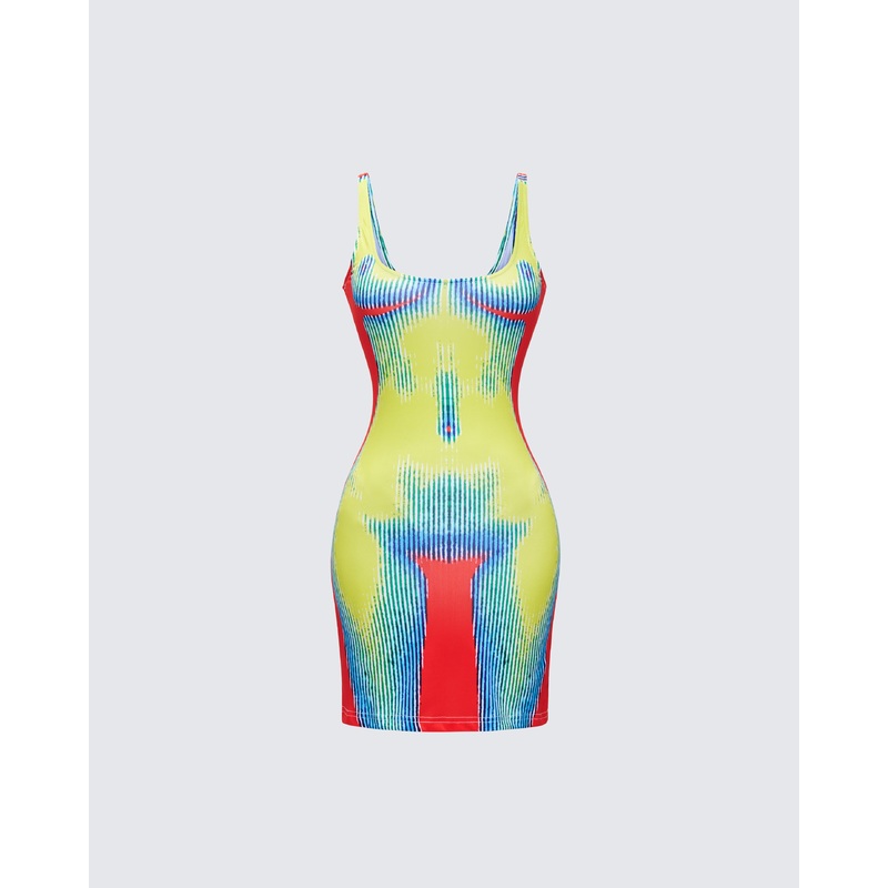 Kaya Body Print Mini Dress