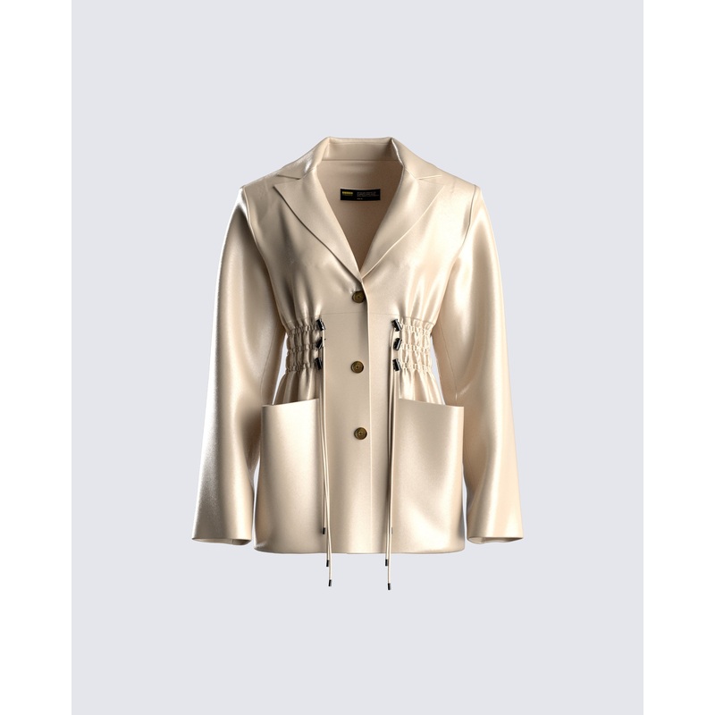 Lillie Vegan Leather Blazer Dress