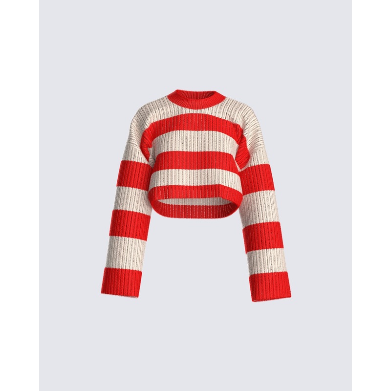 Nikko Stripe Sweater Knit Top