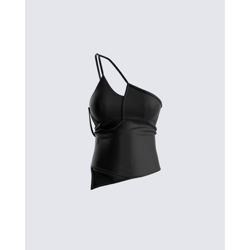 Rhett Black Strappy Top