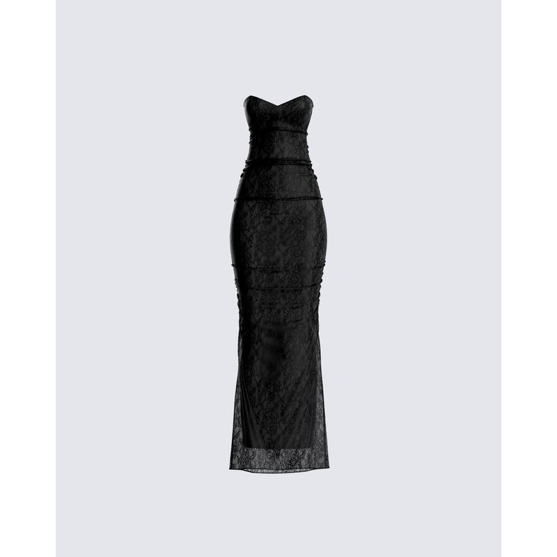 Shia Black Lace Gown
