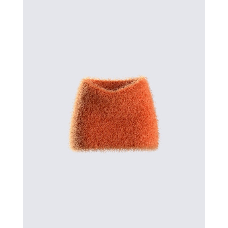 Sierra Orange Fuzzy Skirt