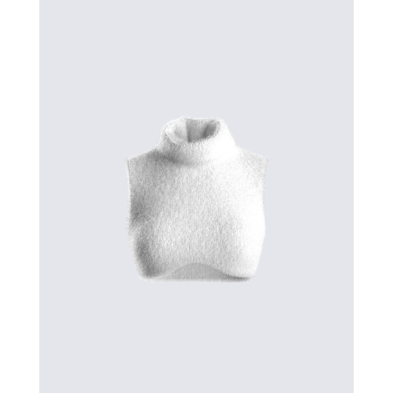 Beckett White Cropped Knit Top