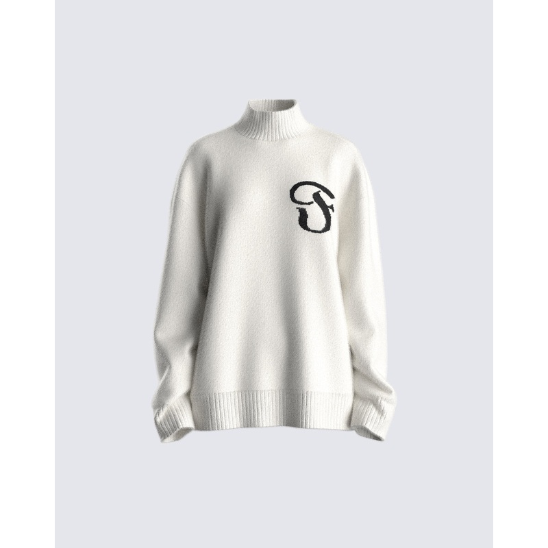 Conner Ivory Sweater Knit Top