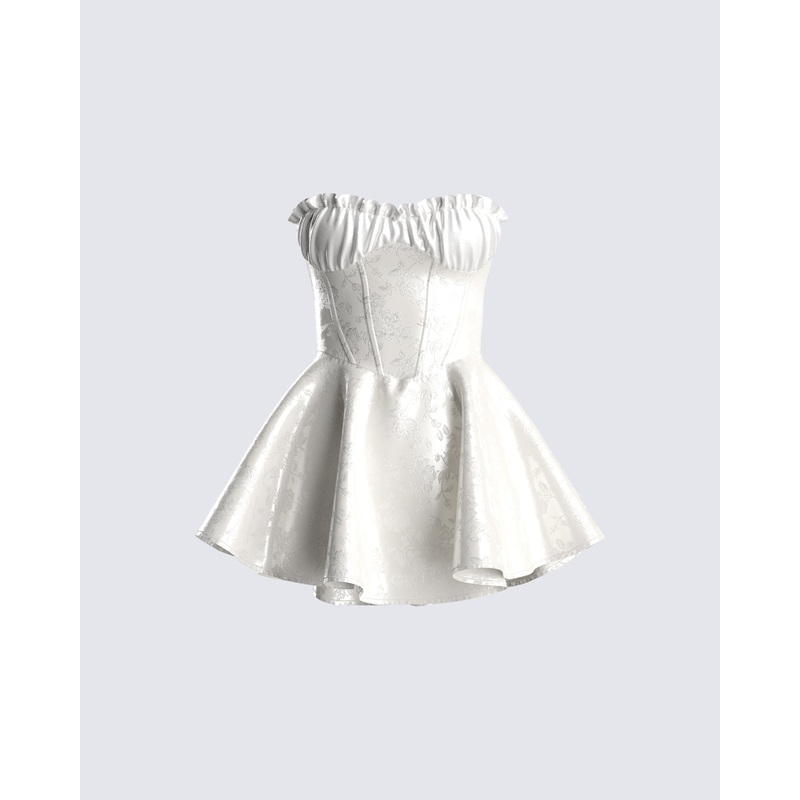 Connie White Mini Dress